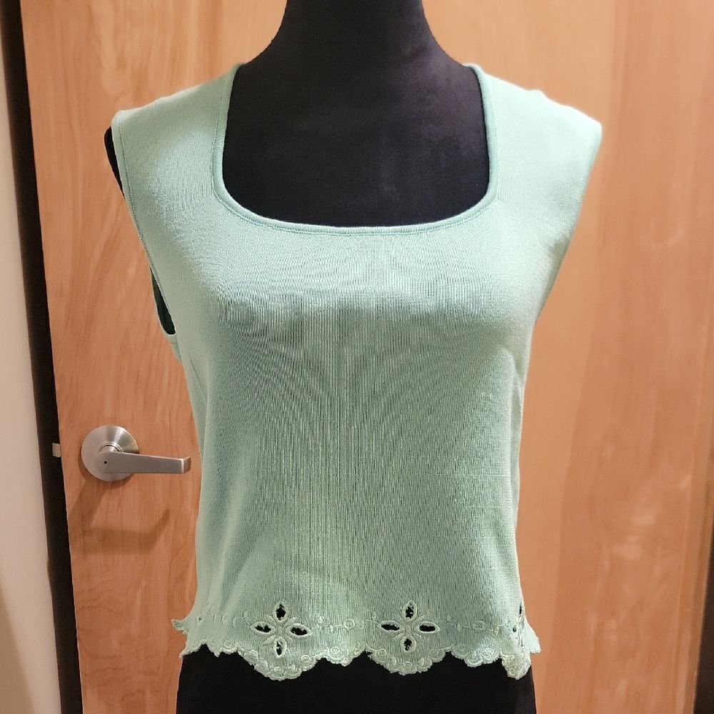 Milk & Honey Mint Green Sleeveless Top - Picture 4 of 10